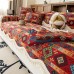 VOGOL Boho Couch Sofa Cover Slipcover, Furniture Protector for Kids Dogs Pets