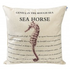 VOGOL 18 x 18 Cotton Linen Throw Pillow Case Cover,Sea Horse